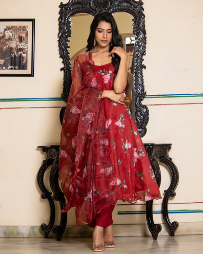 ADHIRA ROSEWOOD SUIT-SET