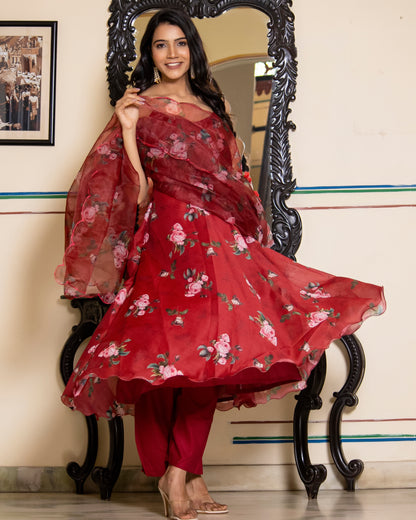 ADHIRA ROSEWOOD SUIT-SET