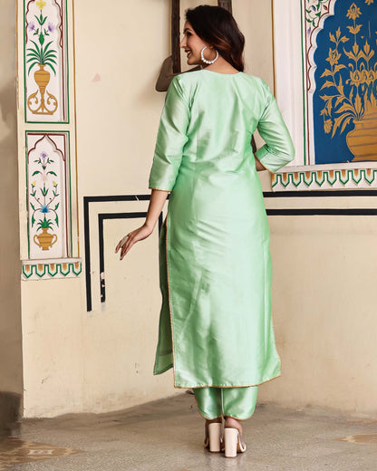 MANIKA PASTEL GREEN SUIT SET