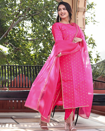 JHILMIL HOT PINK SUIT SET