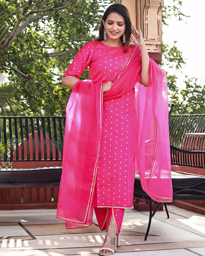 JHILMIL HOT PINK SUIT SET
