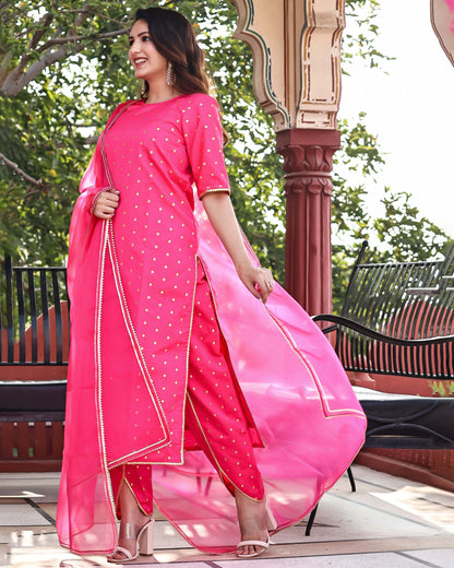 JHILMIL HOT PINK SUIT SET