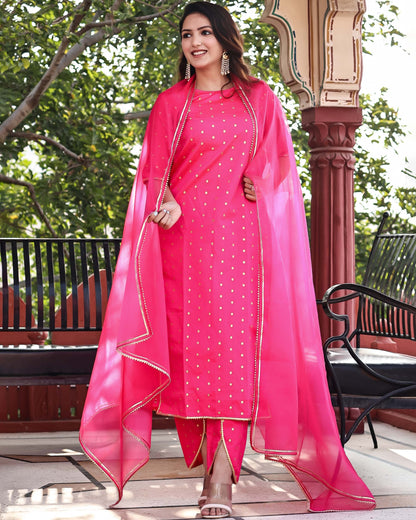 JHILMIL HOT PINK SUIT SET
