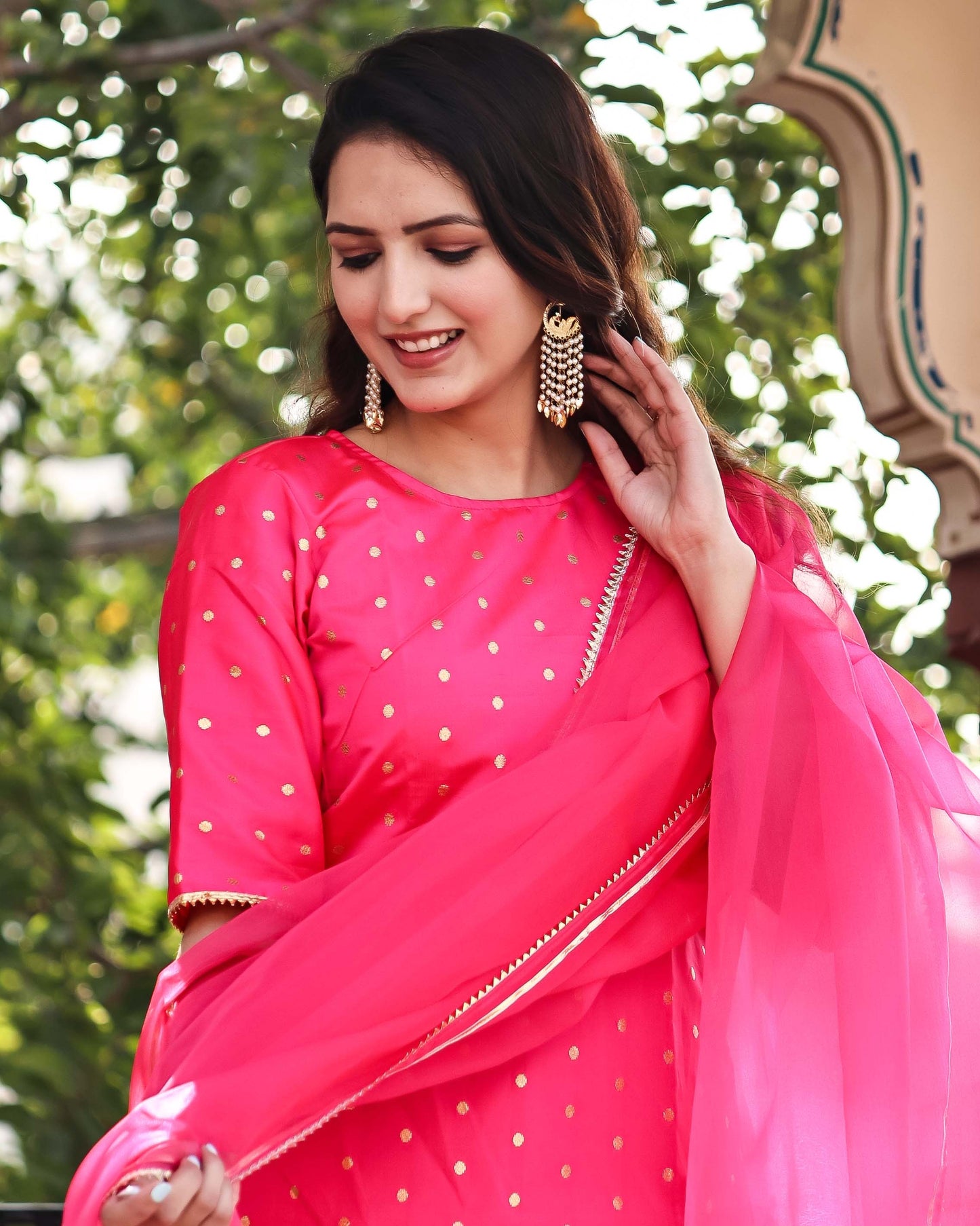 JHILMIL HOT PINK SUIT SET