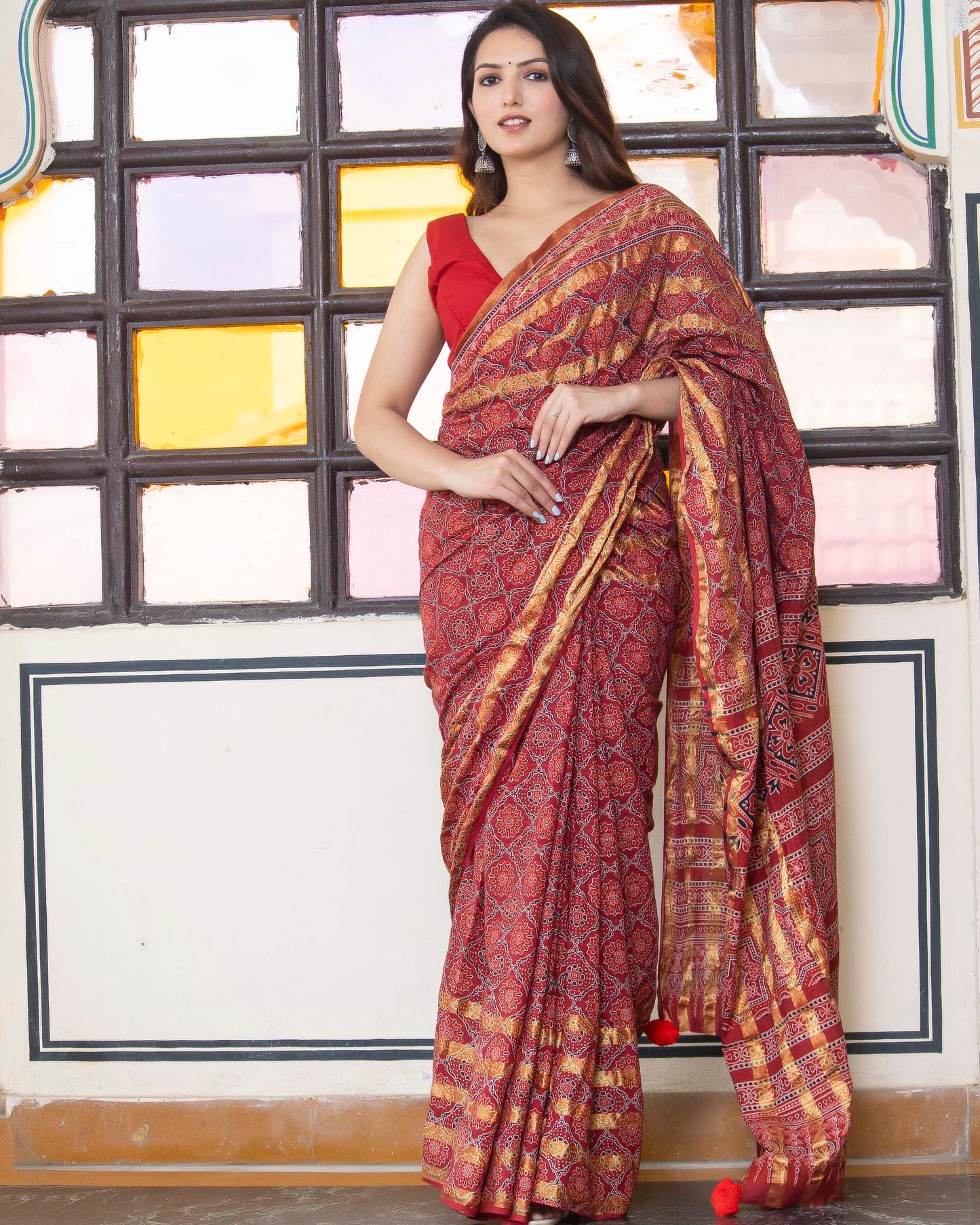 GUDHAL AJRAKH COTTON SAREE