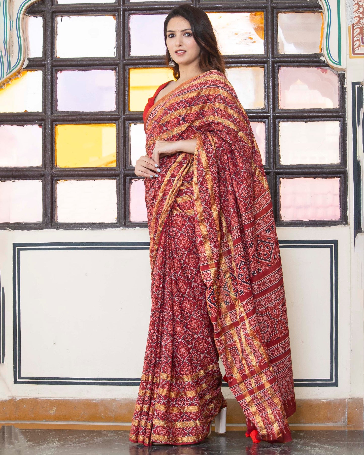 GUDHAL AJRAKH COTTON SAREE