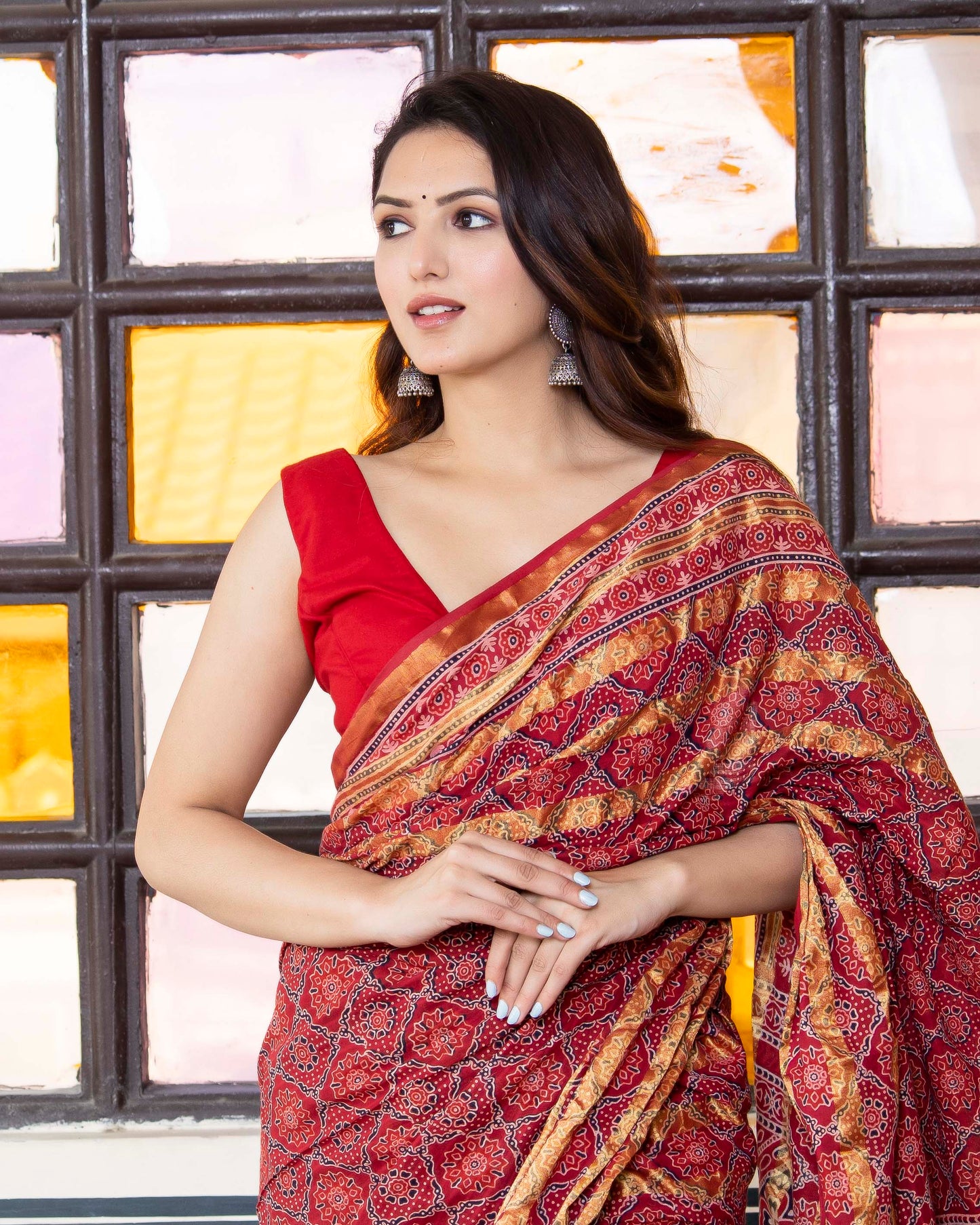 GUDHAL AJRAKH COTTON SAREE