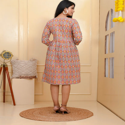 ALIA COTTON PRINTED DRESS