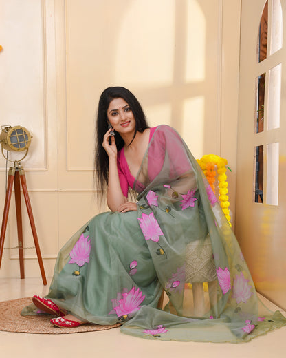 PADMAJA HAND PAINTED SAREE