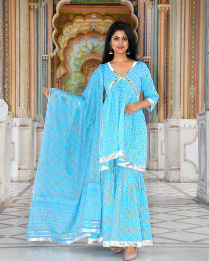BLUE BELLA SHARARA SET