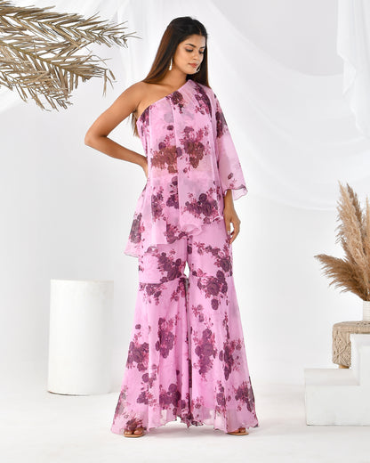 OASIS FLORAL CHIFFON CO-ORD SET