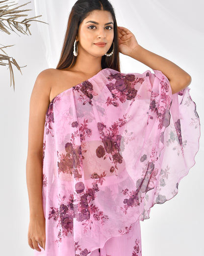 OASIS FLORAL CHIFFON CO-ORD SET