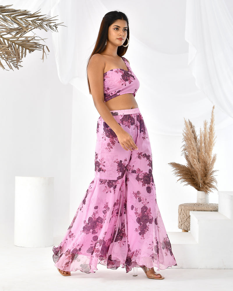 OASIS FLORAL CHIFFON CO-ORD SET