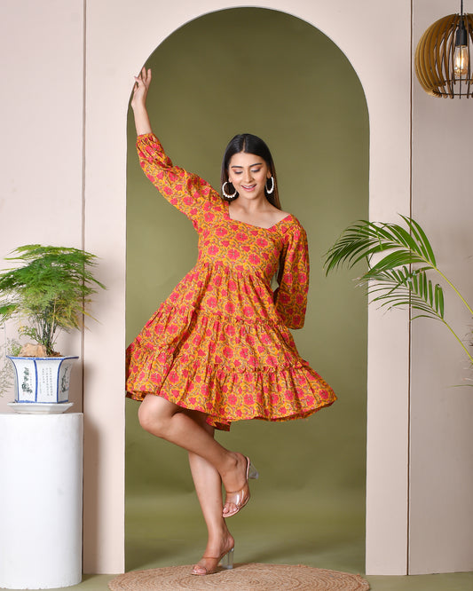 SPRING BLOOM PRINTED DRESS