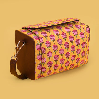SUNSHINE HANDBLOCK PRINTED BOX BAG