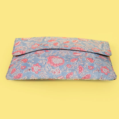 RENEE BLUE HAND BLOCK PRINTED LAPTOP SLEEVE