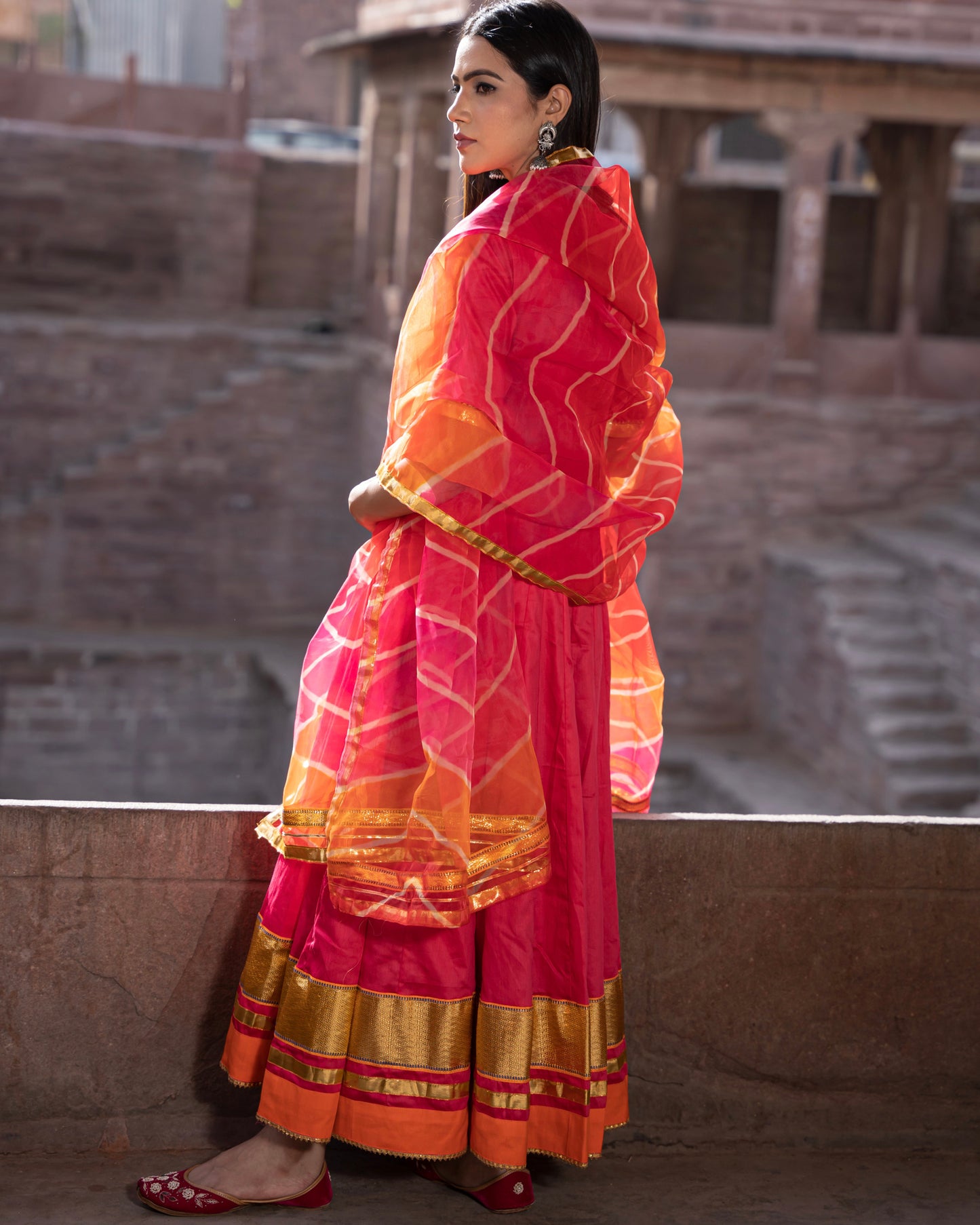 RANI PINK FLOOR LENGTH SET