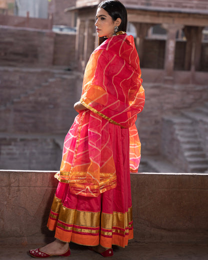 RANI PINK FLOOR LENGTH SET