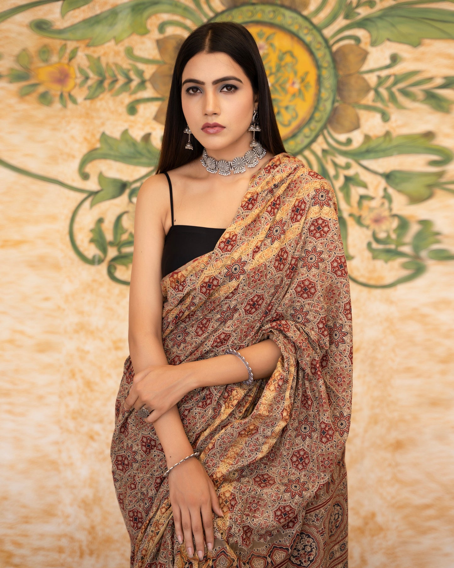 AKIRA AJRAKH HAND BLOCK SAREE
