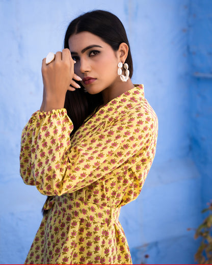 CANARY HAND BLOCK PRINT CO-ORD SET