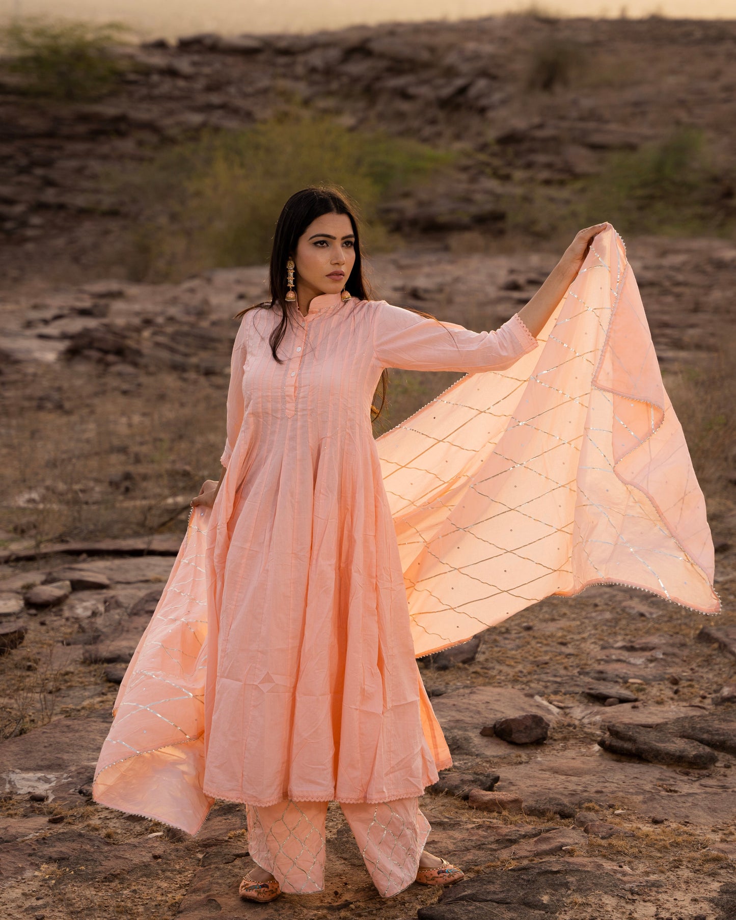 POPPY PEACH SUIT SET