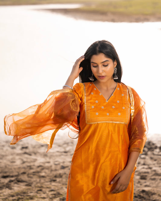 JASHN MUSTARD SUIT SET