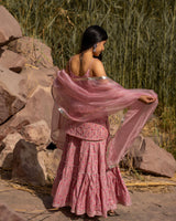 PASHA PINK SHARARA SET