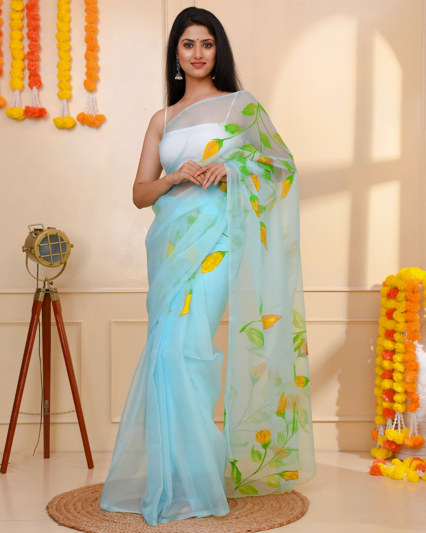 ABHANERI HAND PAINTED SAREE